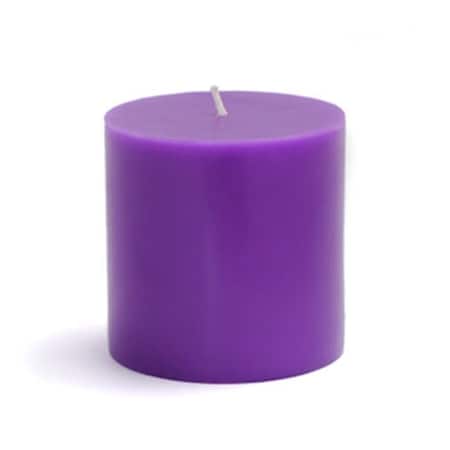 Zest Candle Zest Candle CPZ-080-12 3 x 3 in. Purple Pillar Candles -12pcs-Case- Bulk CPZ-080_12